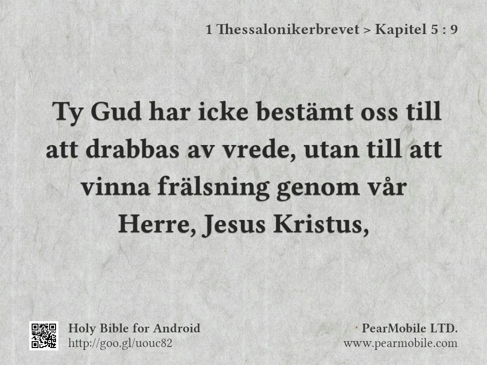 1 Thessalonikerbrevet, Kapitel 5:9